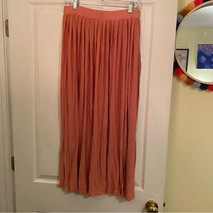 Net Peach Maxi skirt
